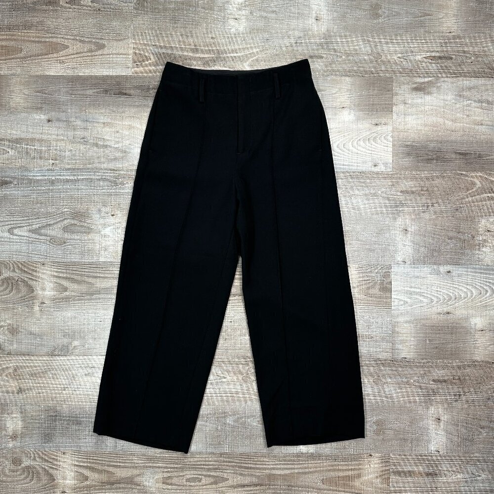 Vince. High Rise Cropped Polyester Pants Black Size 4